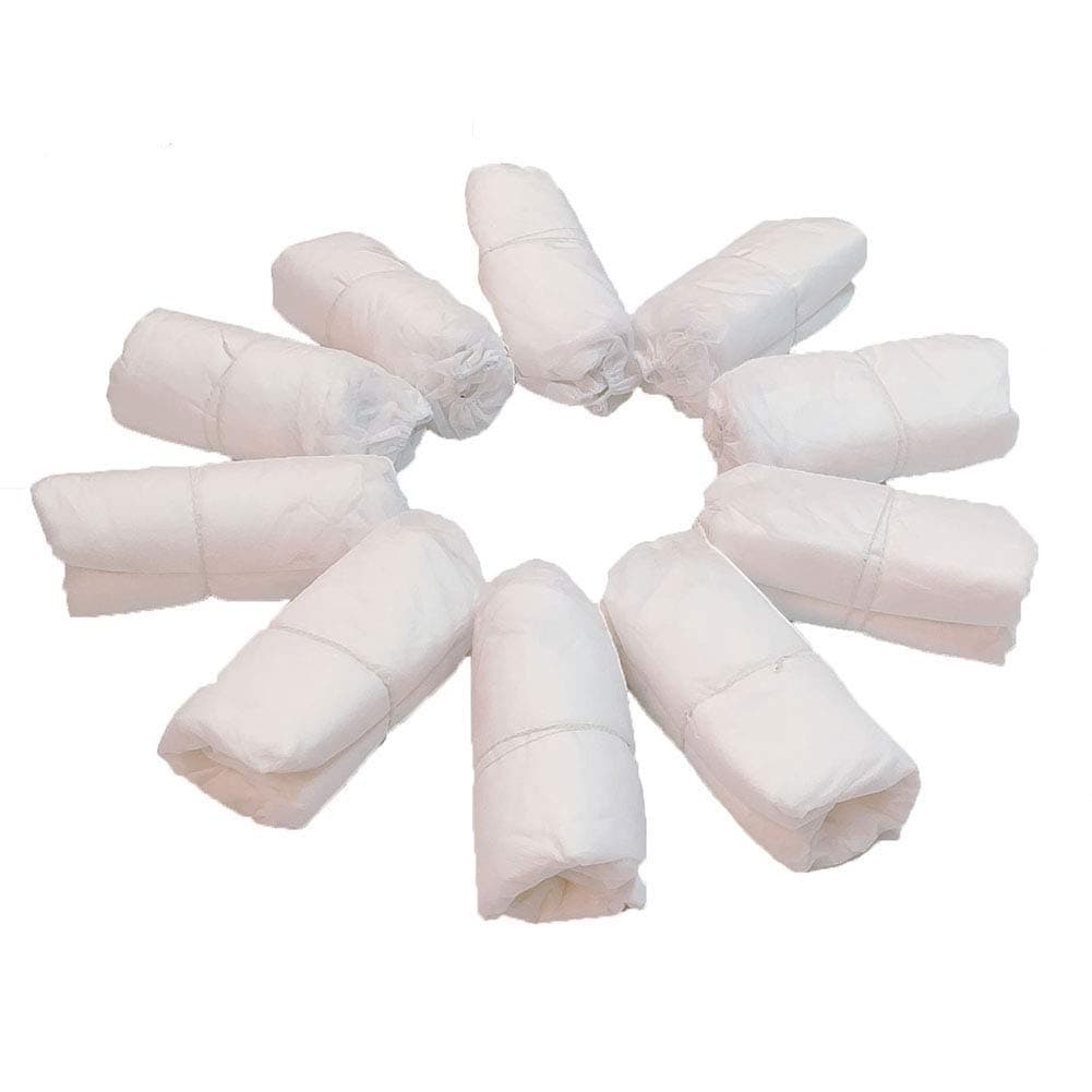 100Pack Non-woven Disposable Shoe Boot Covers Non-Slip White Cover Medical Durable Overshoes