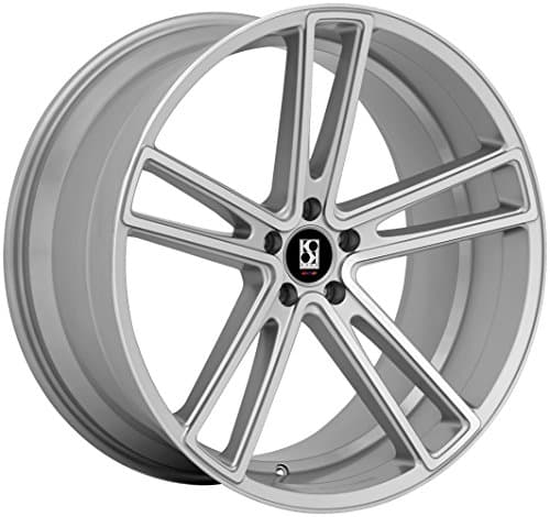 22" Inch Staggered Koko Kuture Massa 5 Silver Machine Face Wheels & Tire Package | BBS VOSSEN LEXANI FORGIATO DUB AUDI CHEVY INFINITY FORD MERCEDES