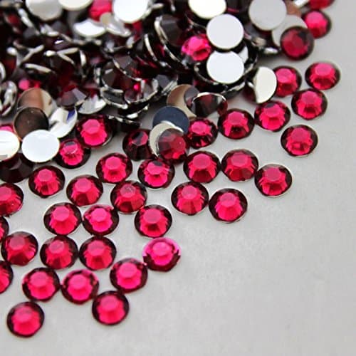 2000 Crystal Silver Flat Back Acrylic Rhinestones Gems Diamante 2 mm Rose color