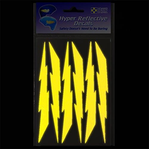 Seward Street Studios Reflective Decals Lightning Set – Lightning Reflector Safety Sticker Kit