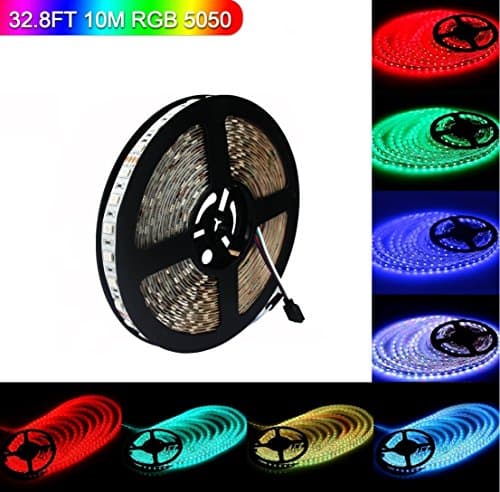 Topled light 32.8FT/10M RGB Color Changing Flexible LED Strip Light 5050SMD 600 LEDs DC24V LED Light Strip Rope Lights for Home Decoration(Copper Bracket Gold Wire LEDs)