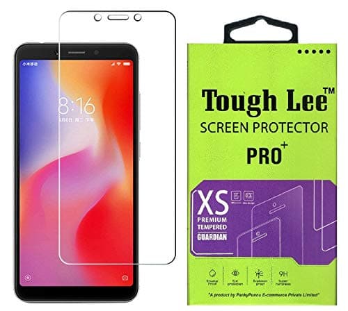 Tough Lee Tempered Glass Screen Guard Gorilla Protector for Mi Redmi 6, Mi Redmi 6a (Transparent) Full Screen Coverage (except edges) with Easy Installation Kit (Pack of 1)