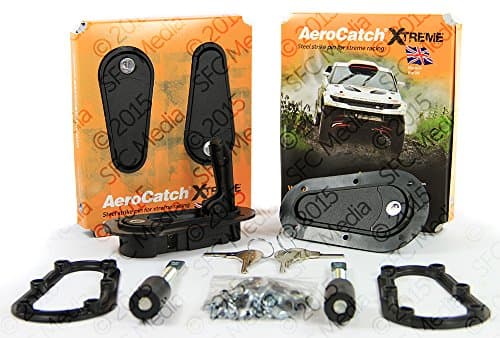 AeroCatch Xtreme Flush Locking Hood Latch Kit - Black - Part # 125-4100