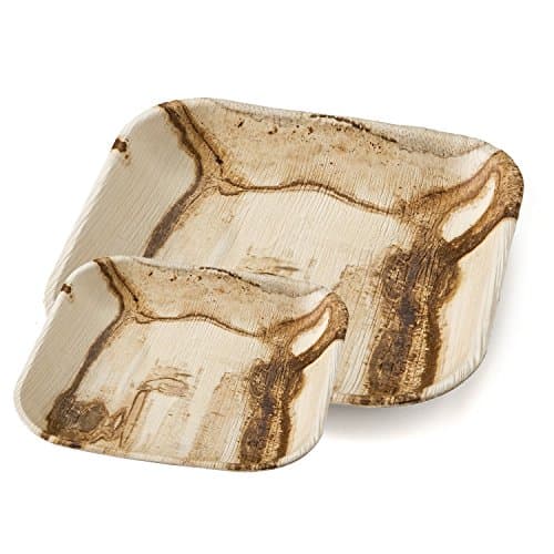 Leafware Square Plates Natural (10" & 7") 25 Pack