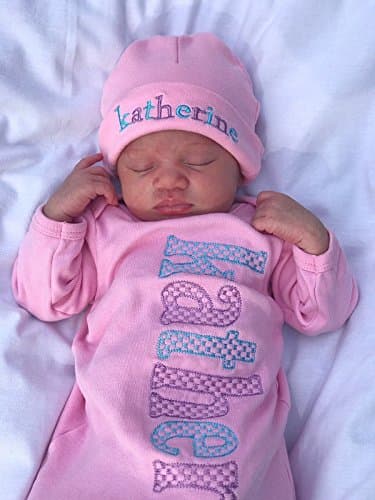 New Baby Girl Personalized Sleeping Gown