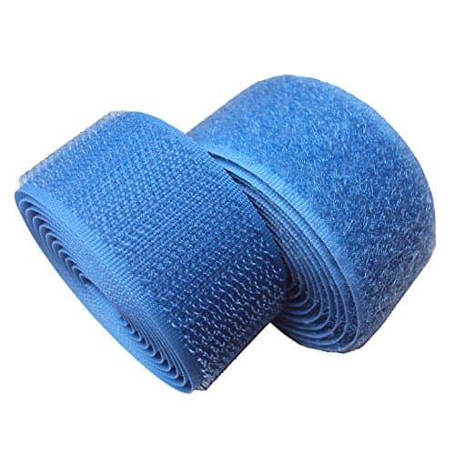 Lovetex 4" (102mm) Med Blue Sew on Hook and Loop Fastener Tape 1 pair yard