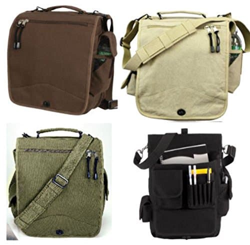 M-51 ENGINEERS CANVAS BLACK OLIVE DRAB GREEN BROWN KHAKI LAPTOP FIELD WORK BAG