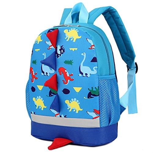 Kids Dinosaur Backpack Boys Toddler School Bag Animals Pattern Slim Lightweight School Rucksack Waterproof Storage Bags for Pens Pencil Case Books