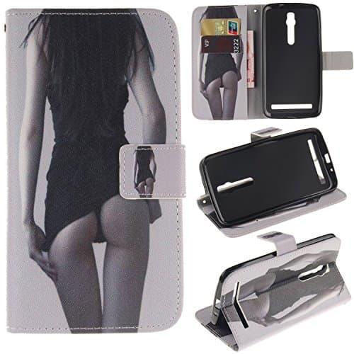 Zenfone 2 Case ASUS Zenfone 2 Kickstand Case,Bat King Night Club Girl Pattern Premium Leather Wallet Flip Kicstand Case Cover With Magnetic Closure For ASUS Zenfone 2 ZE551ML