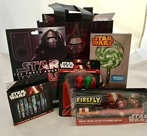 Star Wars 6-pc Activity Gift Pack - Stickers, Crayons, Lollipop, Travel Toothbrush & Reusable Small Tote Bag