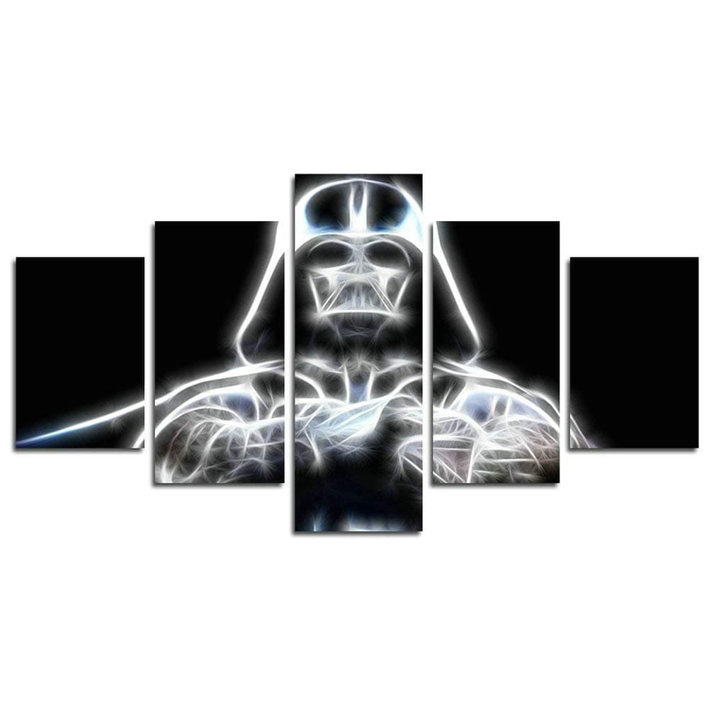 Leyruk 5 Piece Darth Vader Star Wars print canvas poster decoration (No Frame) Unframed HY84 size: 50 inch x30 inch
