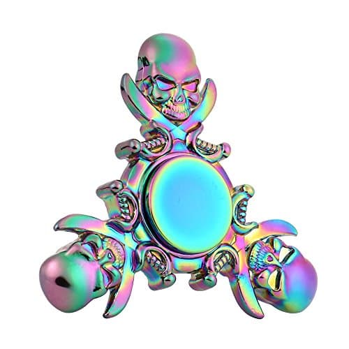 TOPUNDER Metal Fidget Spinner Safe Tri Fidget Cube Figet Spinner Metal Finger Focus Toy ADHD Autism Toy For Kids Adults 9 Birthday Gift 6 (multicolor)