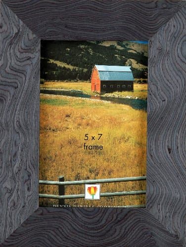 Dennis Daniels Wood Veneer Finish Frame for a 5" x 7" Photograph, Slate Blue.