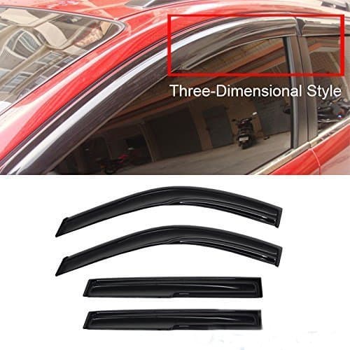 AutoCat 4pcs "3D" Style Sun/Rain Guard Ventshade Window Deflector for 97-15 Expedition/Navigator