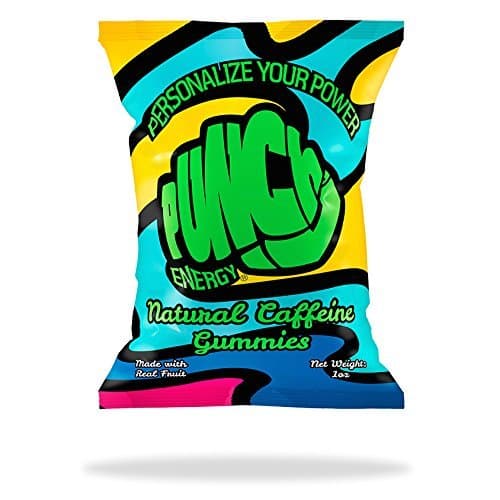 Punch'd Natural Caffeine Energy Gummies, Sample 1 Pack (8 Gummies)