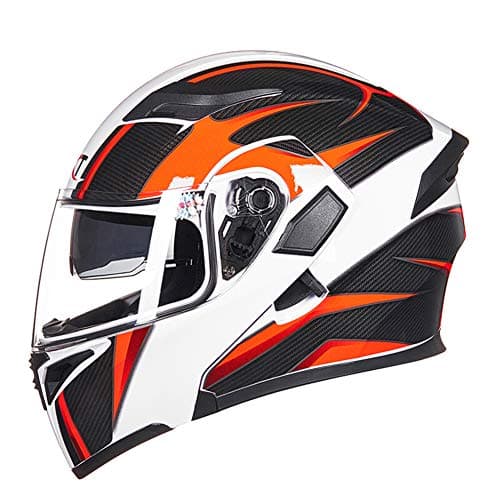 LYJNBB Full Face Motorcycle Helmets, Modular Flip up Dual Visor Adult Helmet Motocross, 9 Colors