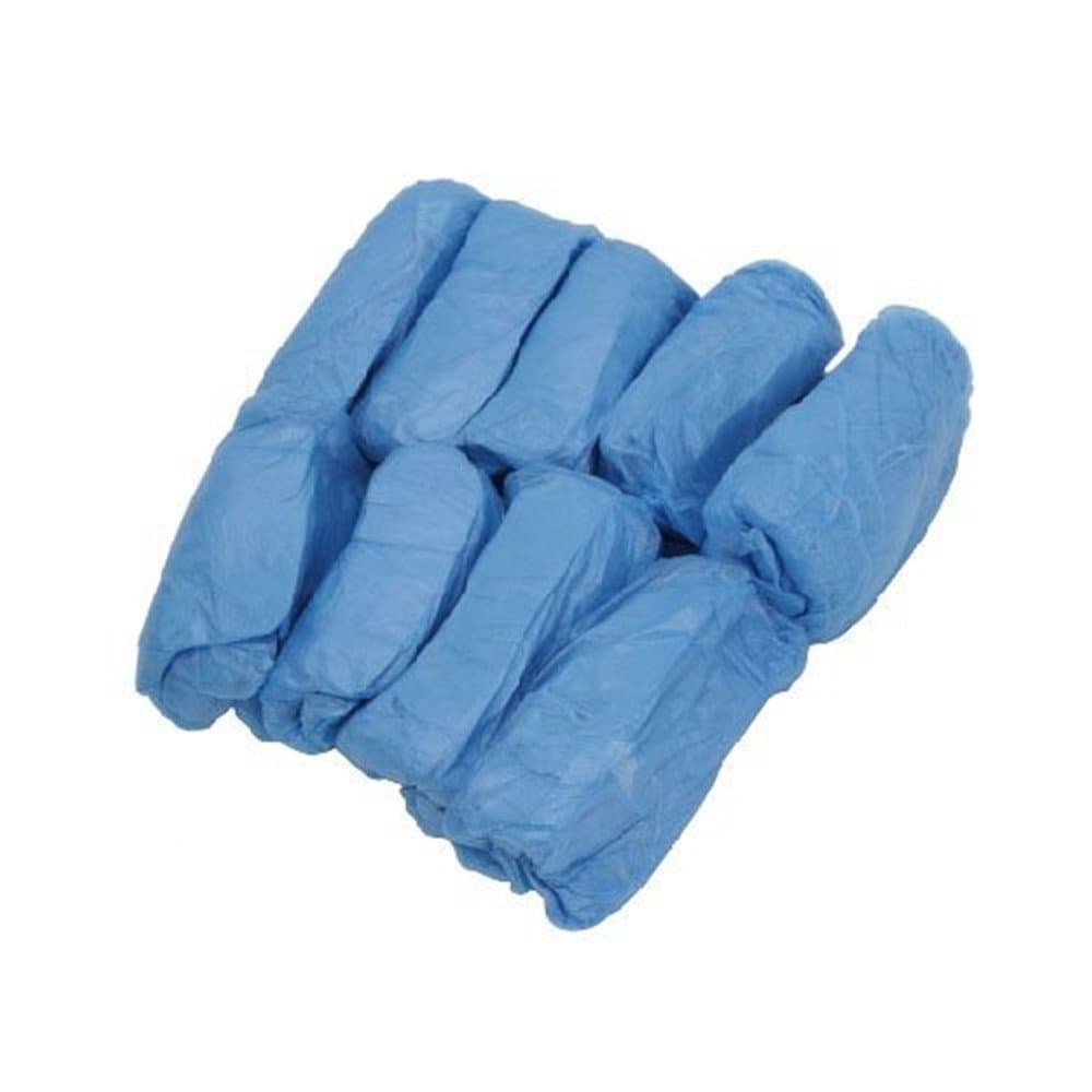 100 Pcs Home Office Blue Plastic Disposable Shoes Cover Plastic Shoes Cover