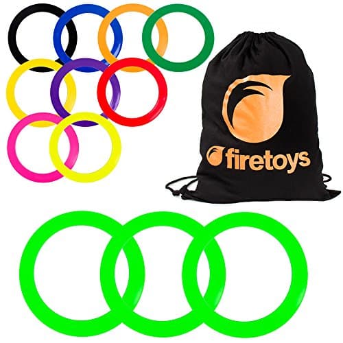 Mr Babache Medium Size Professional Juggling Ring Set X3 & Firetoys Bag, Loads of Colours! 32cm, Ideal for all ages! (Purple)