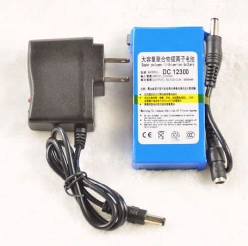 New 12V 3000mAh Lithium-ion Super Rechargeable Battery Pack+AC Charger Blue