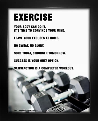 Posters and Prints by Magnetic Impressions Framed Exercise Weight Set 8” x 10” Sport Poster Print