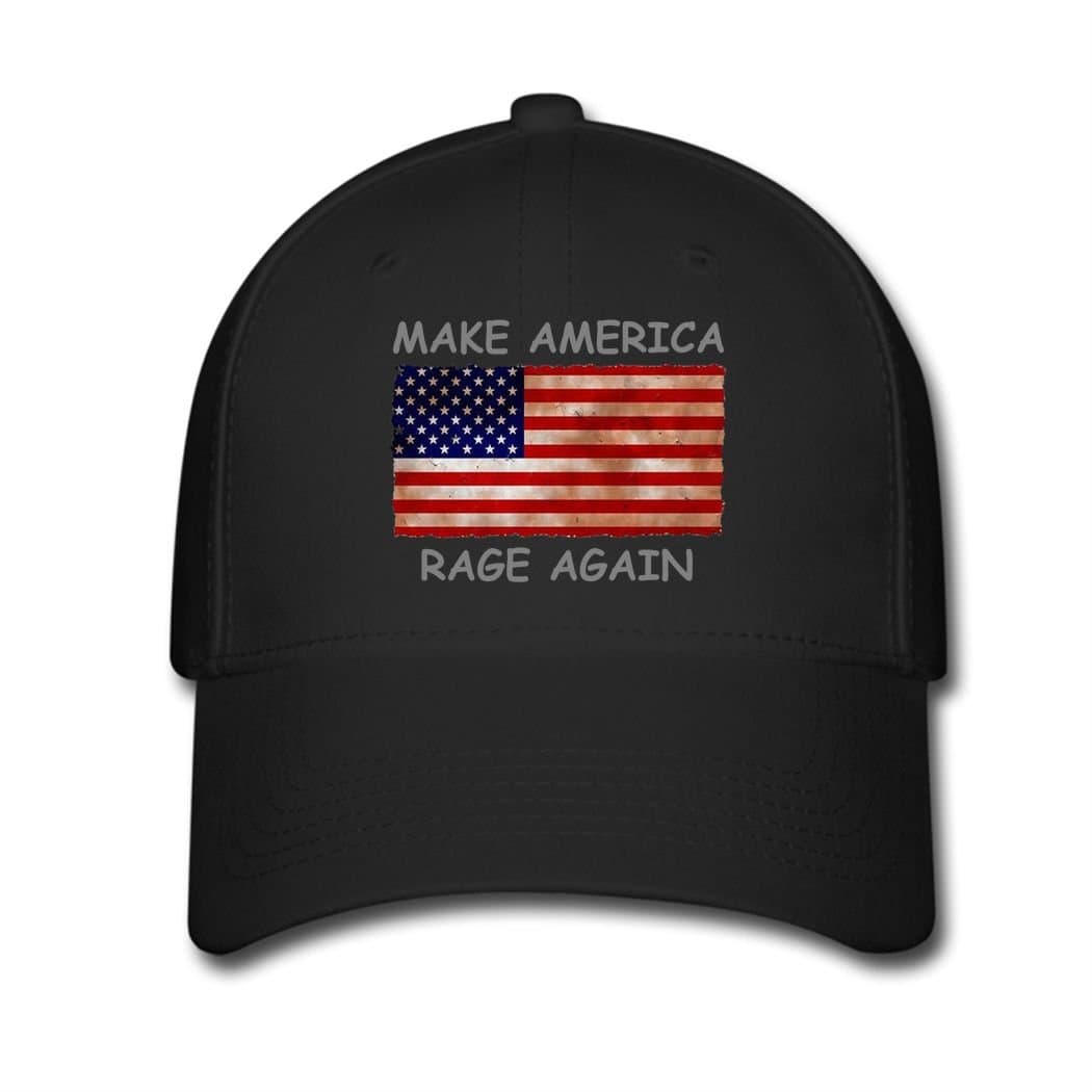 OB Snapback Hat Make America Rage Again Flag Logo Unisex Adjustable Baseball Cap