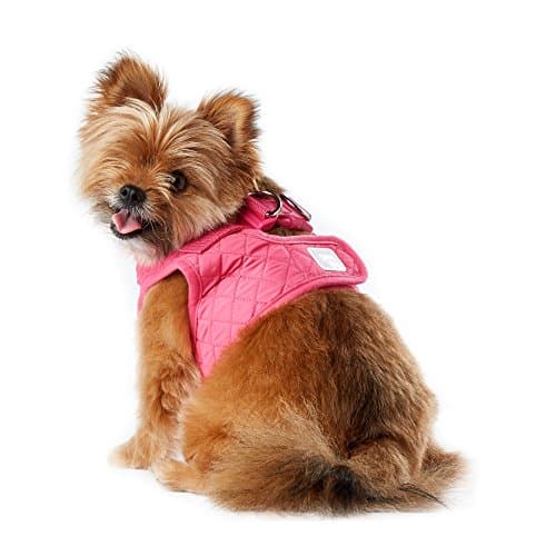 Pup Crew Pink Puffy Quilted Harness, X-Small