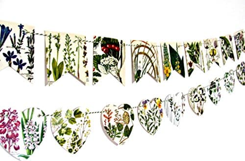 British botanical countryside bunting banner
