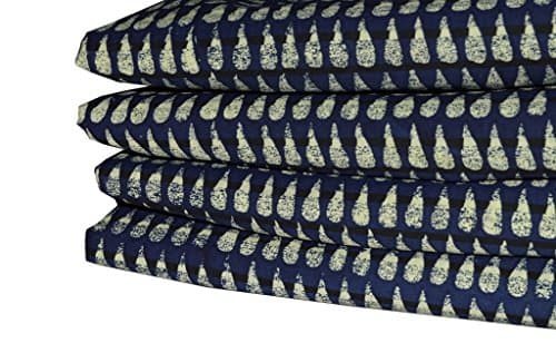 Mudit Crafts Green colour Cotton Running Fabric 2.5 Meter Dress for men and women