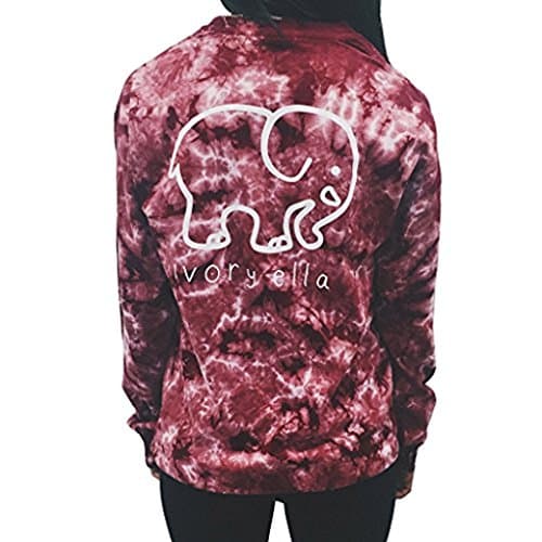 Womens Elephant T-shirt Tye Dye Sublimation Sweatshirt