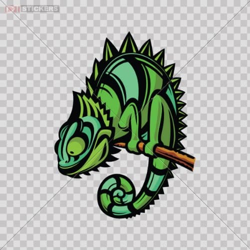 Stickers Decals Chameleon Car Window Wall Art Decor Doors Helmet Truck Motorcycle Note Book Mobile Laptop Size: 5 X 3.8 Inches Vinyl color print