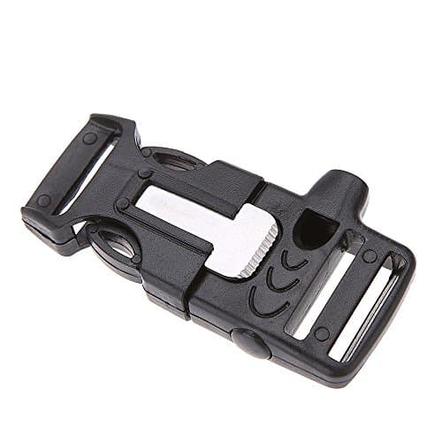 Go Out Camping Plastic Whistle Quick Release Buckle Flint Fire Starter for Survival Emergency Paracord Bracelet Outdoor Camping