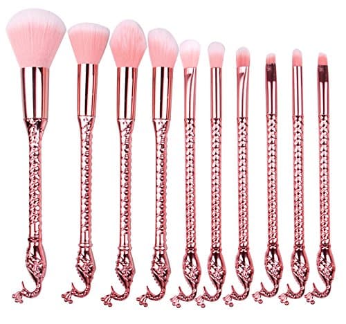 10 PCS Makeup Brushes, Peacock Spiral Makeup Brushes Kits/Set, Eye Shadow Brush Cosmetics Blending Brush Tool