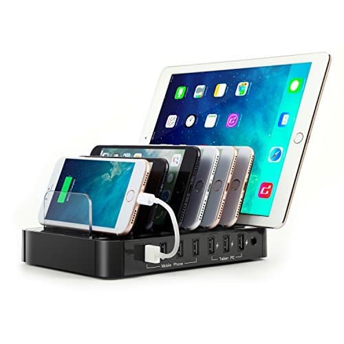 ACEHE 7 Port USB Charging Station for Multiple Devices, Surge Protector Device, Like iPad/iPhone/ Univeresal Smartphone and Tablets