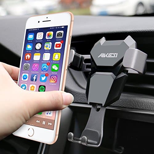 Gravity Phone Holder for Car, Smart Sensing Auto Lock Air Vent Universal Cell Phone Mount Cradle One-hand Operate Car Holder for iPhone X 8 8 Plus 7 7 Plus, Samsung Galaxy S8 S8+,4-6 Inch Smartphones