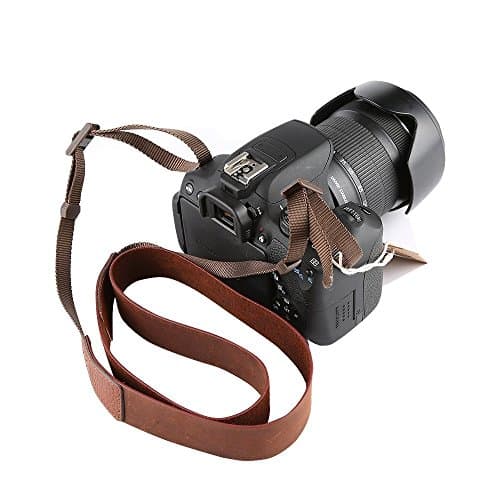CANPIS Crazy Horse Leather Handmade Camera Shoulder Neck Strap for Nikon Canon Sony Pentax Leica Olympus Fuji New Design