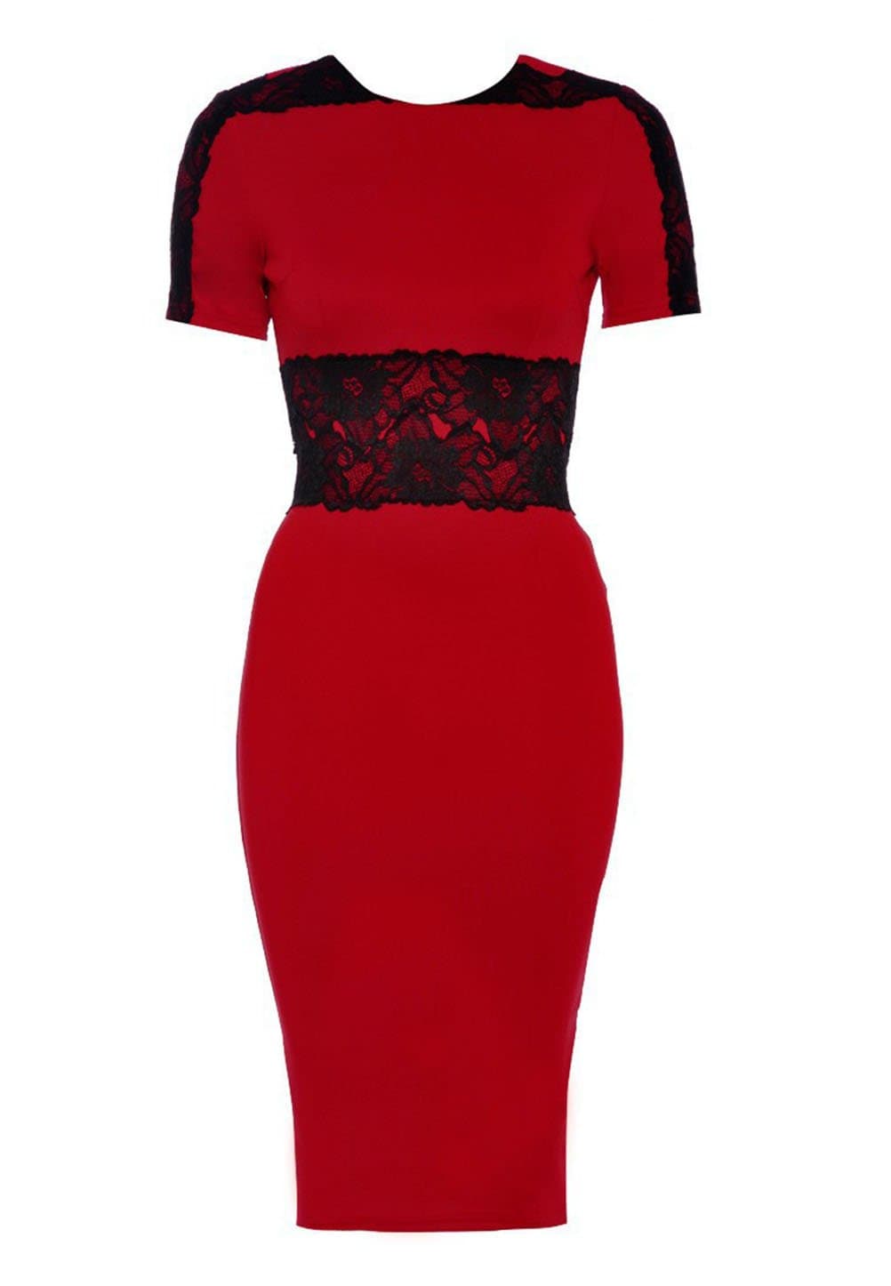 TYERY Reese Pencil Skirt,Red,S