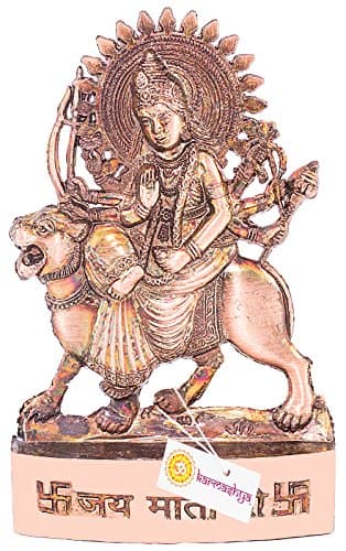 Karmashya Ashtadhatu Durga Maa Matha Rani Sati Devi Kali Adi Shakti Statue Idol Brass Tone