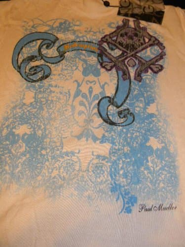 Mens XL Long Sleeve Super Soft "Redemption" Skull & Crossbones White Sweater