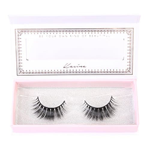 Kasina Mink Eyelashes 100% Original Mink Fur Hand-made False Eye lashes, 1 Pair (#002 T-ara)