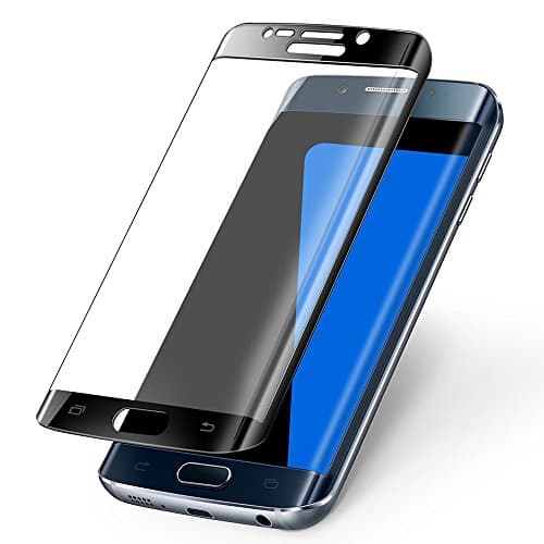 Galaxy S7 Edge Screen Protector,AOOKAY S7 Edge Tempered Glass 3D Curved Full Screen Coverage 9H Hardness High Definition Ultra Clear Film Anti-Bubble Screen Protector for Samsung Galaxy S7 Edge-BLACK