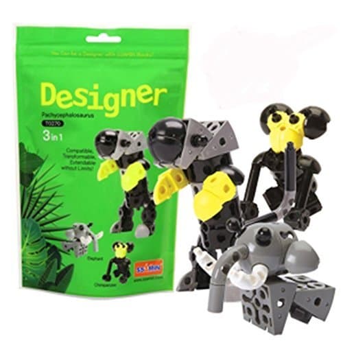 Science Unlimted Block Transformers Designer 3 IN 1 Pachycephalosaurus