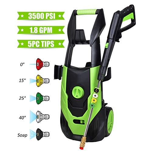Azoran Electric Pressure Washer, Electric Power Washer with 5 Quick-Connect Spray Tips, Car Washer Machine - 3500 PSI 1.8 GPM