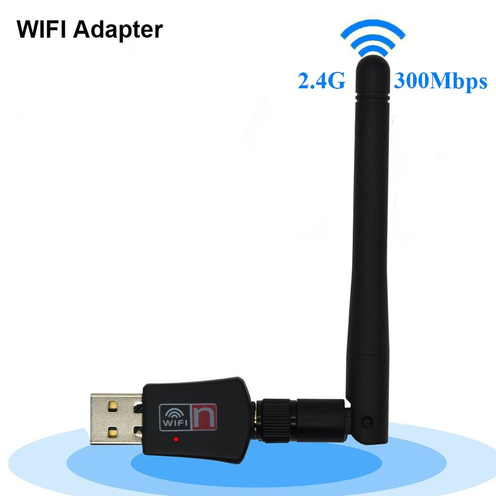 Vichannel 2.4GHZ High Speed 300Mbps WIFI Adapter Wireless USB Wifi Receiver/Transmitter Network Lan Card with Antenna,802.11N/G/B Lan Card For Windows XP/Vista/7/8/8.1/10 (32/64bits) Linux MAC OS