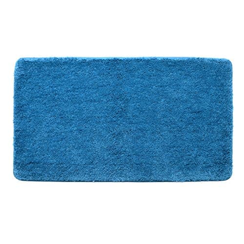 Honlaker Microfiber Bath Rug Bathroom Floor Mat 19.6" x 31.5" Super Soft Touch & Strong Water Absorption (Blue)