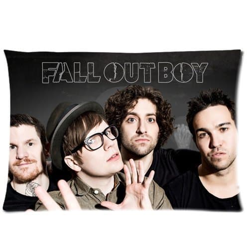 Home Pillow Art Chicago Rock Band Fall Out Boy Group Close Up Custom Throw Pillowcase Rectangle Pillow Case Cover Standard Size 20X30 Inches (Two Sides)