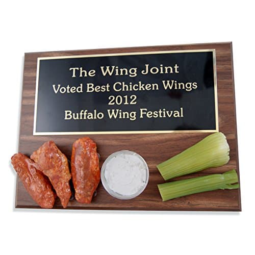 Far Out Awards Chicken Wing Plaque - Cooking Trophy, Barbeque Trophy, BBQ Award, Eating Competition, Top Chef, Cook Off Trophy
