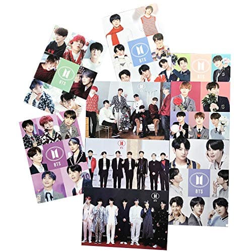 CCUT 8 Sheets BTS Poster Set BTS Bangtan Boys Poster, Jungkook/Jimin/V/Suga/Jin/J-Hope/Rap Monster Fanart Wall Decoration Wall Sticker Wall Decal Collection (Poster F)