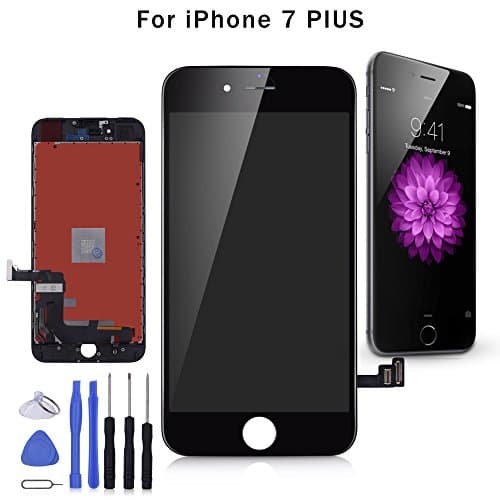 iPhone 7 Plus Screen Replacement, iPhone 7 Plus Display, LCD Touch Screen Kit Digitizer Frame Assembly Set for iPhone 7 Plus 5.5 inch Replacement Repair Tool Kit (black)
