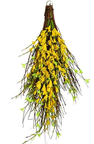 26" FORSYTHIA TWIG Teardrop, Yellow