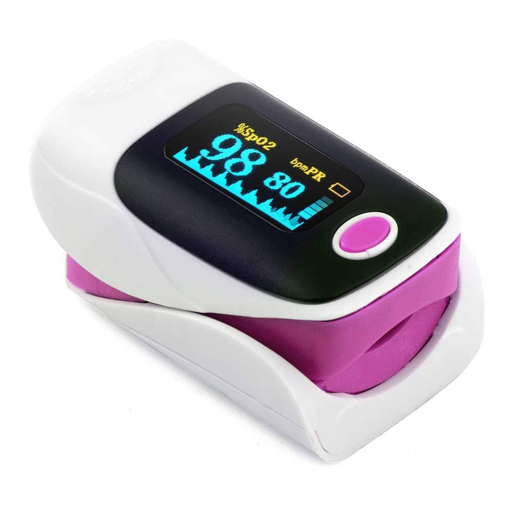 Auxega Pulse Meter Fingertip Pulse Tester Rate OLED Digital Screen Heart Rate Recording Accurate Fast Spo2 Reading Tool Random Color